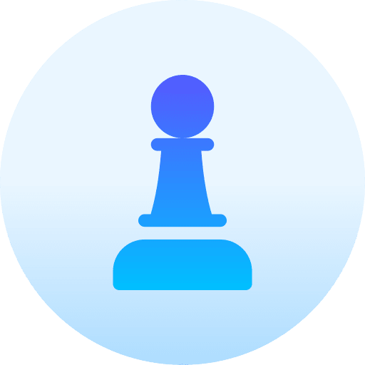 Chess gaming business and finance chess piece icon