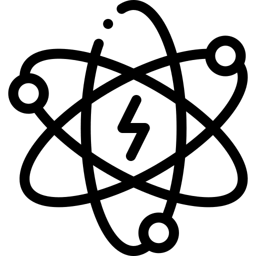 Atomic energy nuclear energy atom icon