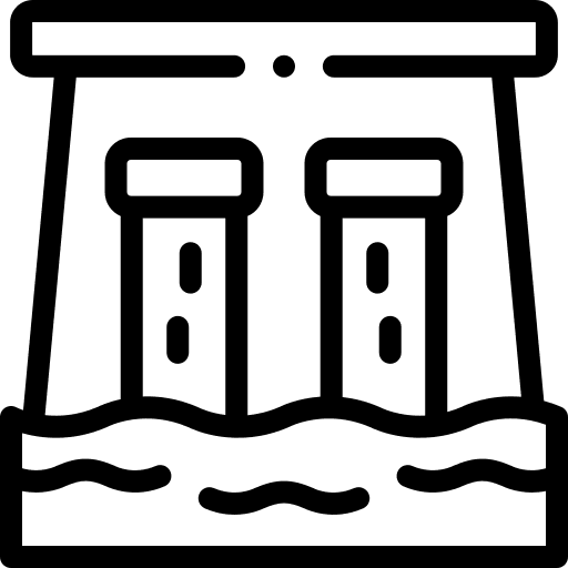 Dam ecology and environment sea dam icon Dam ecology and environment sea dam icon