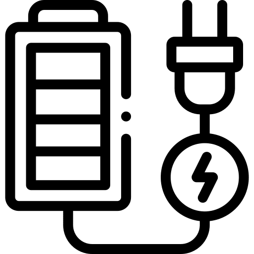 Rechargeable recharge charger electronics icon