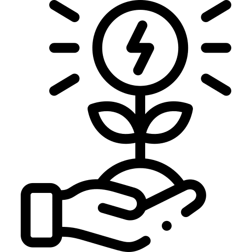 Sprout hand green energy sprout icon Sprout hand green energy sprout icon