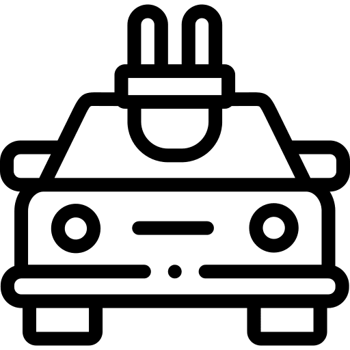 Electric car energy transportation electronics icon Electric car energy transportation electronics icon
