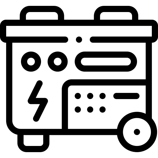 Electric generator technology electronics ecology and environment icon Electric generator technology electronics ecology and environment icon