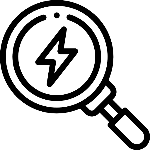 Research energy research electronics loupe icon Research energy research electronics loupe icon