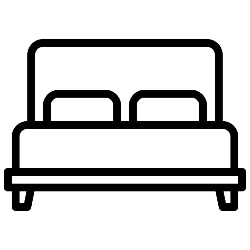 Bed furniture and household bed sleep icon
