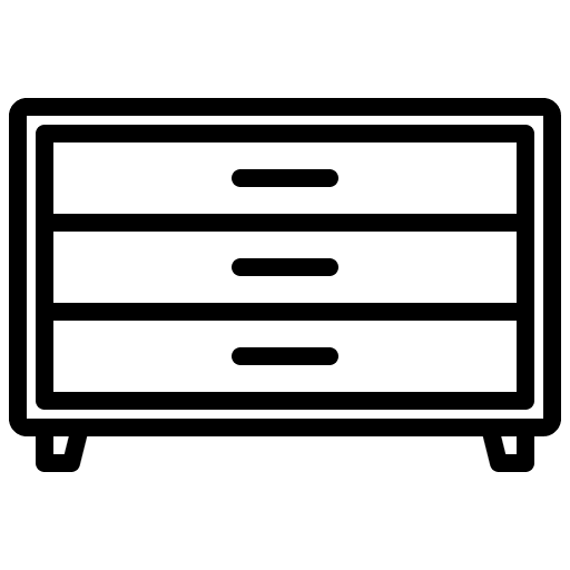 Chest of drawers furniture and household drawers household icon