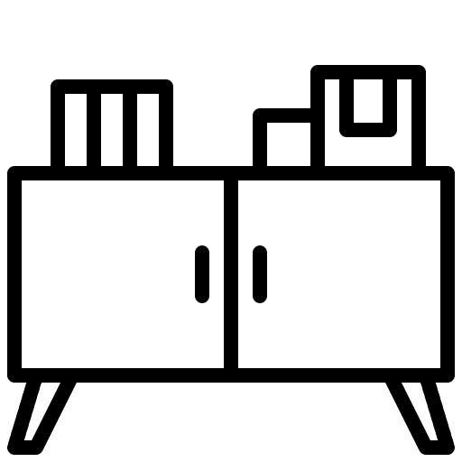 Side table drawer furniture and household side table icon