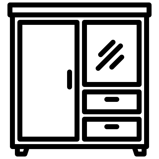 Closet cabinet closet furniture and household icon Closet cabinet closet furniture and household icon