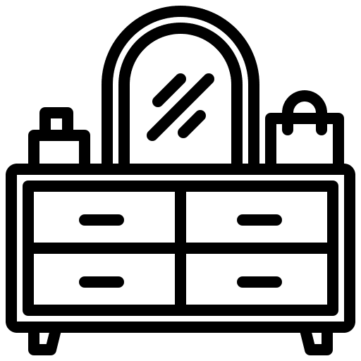 Dressing table home beauty interior icon Dressing table home beauty interior icon