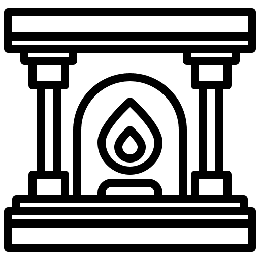 Fireplace home decoration furniture and household fire icon Fireplace home decoration furniture and household fire icon