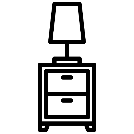 Bedside table bed furniture and household house things icon Bedside table bed furniture and household house things icon