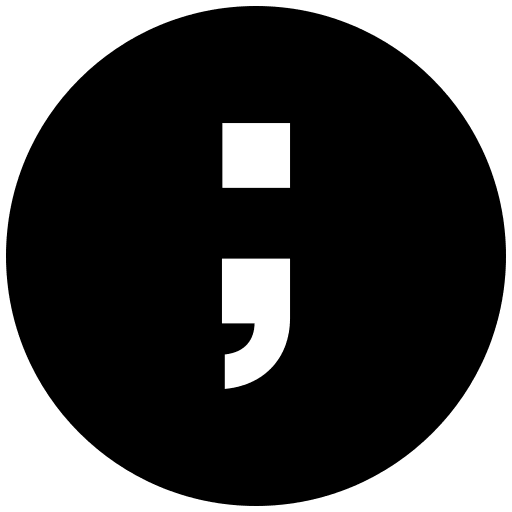 Semicolon shapes and symbols punctuation interface icon