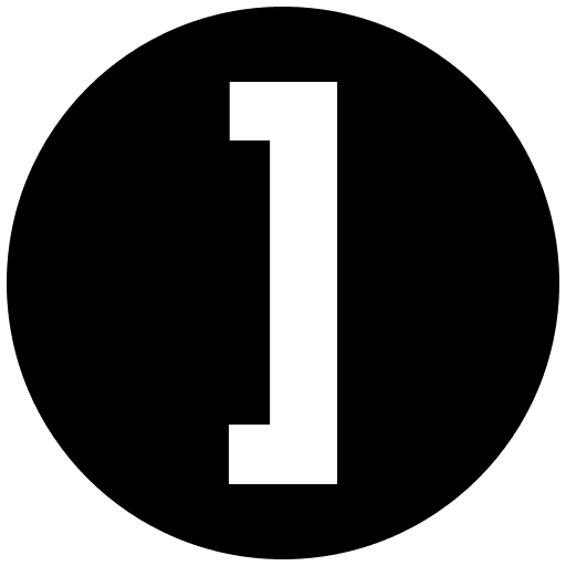 Close bracket character square ui icon