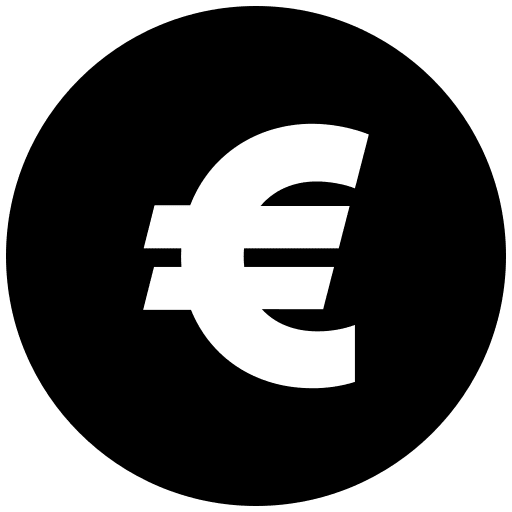 Euro symbol currency business and finance ui icon