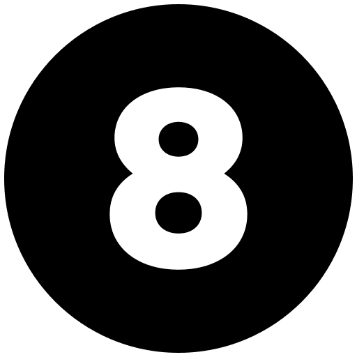 Number 8 education character ui icon