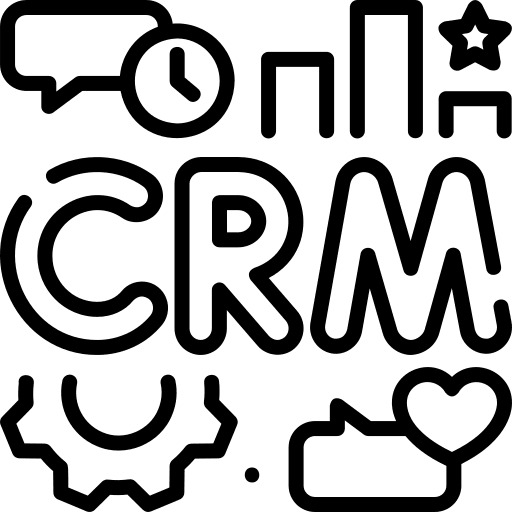 Crm interface business computer icon