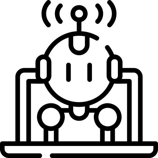 Ai electronics computer robotic icon Ai electronics computer robotic icon