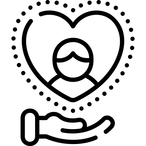 Care care hand heart icon Care care hand heart icon