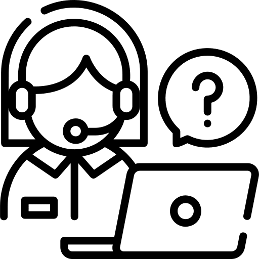 Customer service agent avatar headphones icon Customer service agent avatar headphones icon