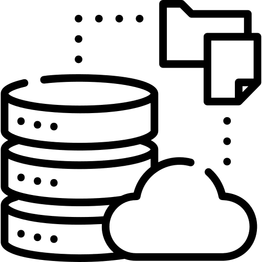 Database multimedia technology servers icon Database multimedia technology servers icon