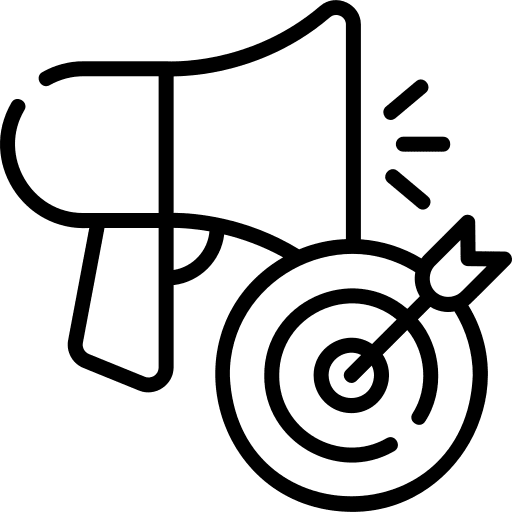 Marketing megaphone marketing targeted icon Marketing megaphone marketing targeted icon