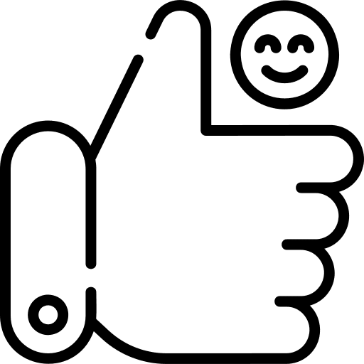 Satisfaction thumbs up smile satisfaction icon Satisfaction thumbs up smile satisfaction icon