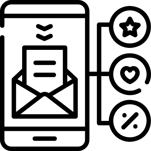 Mailing envelope smartphone newsletter icon Mailing envelope smartphone newsletter icon