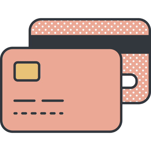 Credit card bank pay card payment icon