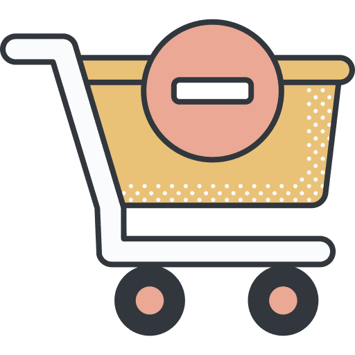 Delete cart shopping store delete icon