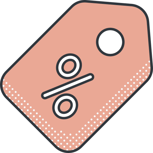 Discount percentage label price tag icon Discount percentage label price tag icon