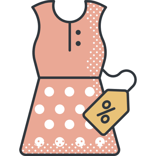 Dress commerce and shopping fashion garment icon Dress commerce and shopping fashion garment icon