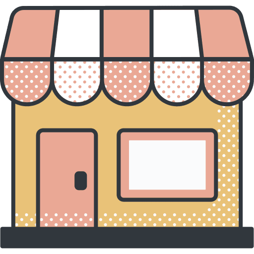 Shop architecture and city shop business icon Shop architecture and city shop business icon