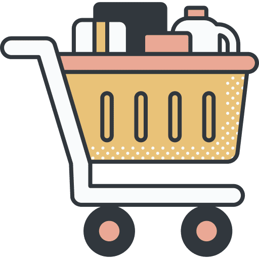 Shopping cart supermarket grocery shopping store icon Shopping cart supermarket grocery shopping store icon