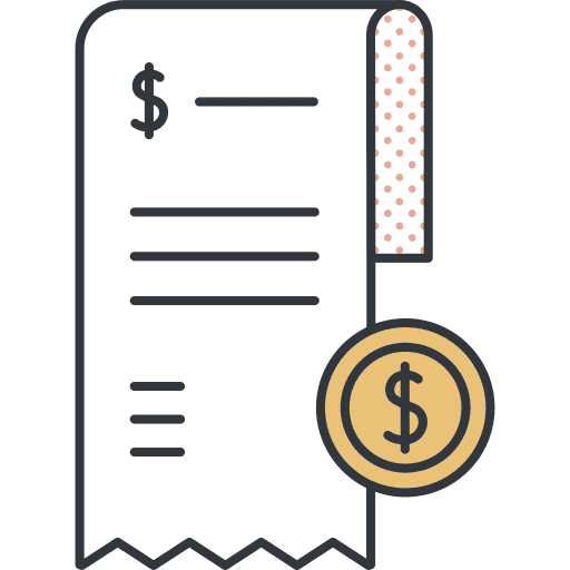 Bill ticket bill payment icon Bill ticket bill payment icon