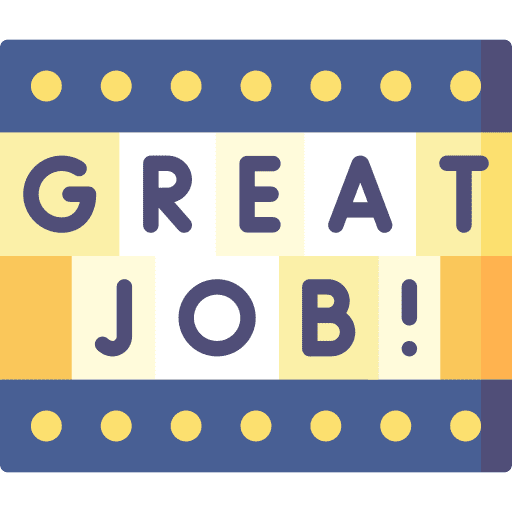 Great job lights positive appreciation icon