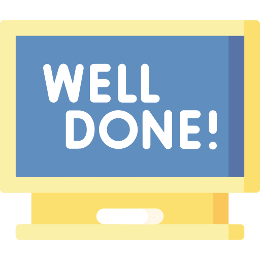 Well done education reinforcement well done icon