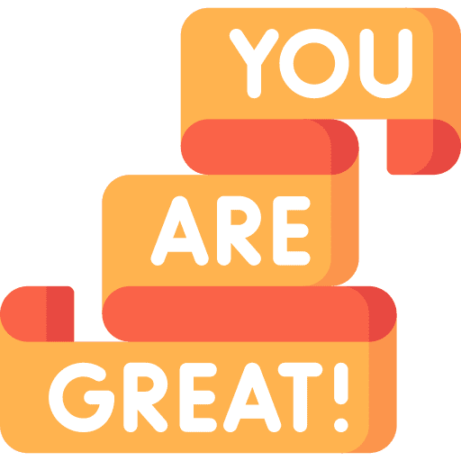 You are great you are great ribbon reinforcement icon