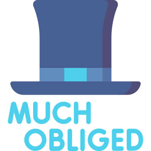 Much obliged formal grateful much obliged icon Much obliged formal grateful much obliged icon