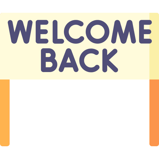 Welcome back welcome back communications message icon Welcome back welcome back communications message icon