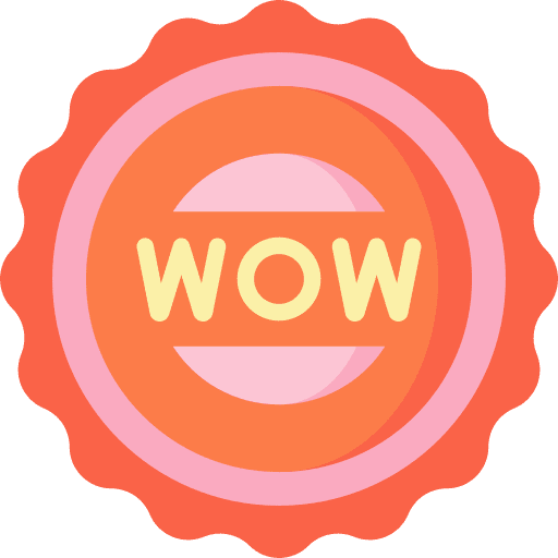 Wow social media motivation message icon Wow social media motivation message icon