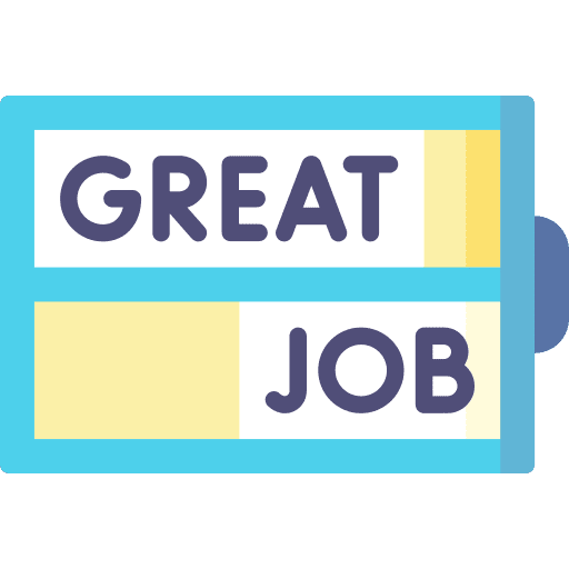 Great job message positive communications icon Great job message positive communications icon