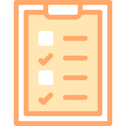 Clipboard check mark tick list icon
