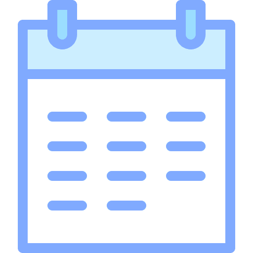 Schedule time and date date organization icon
