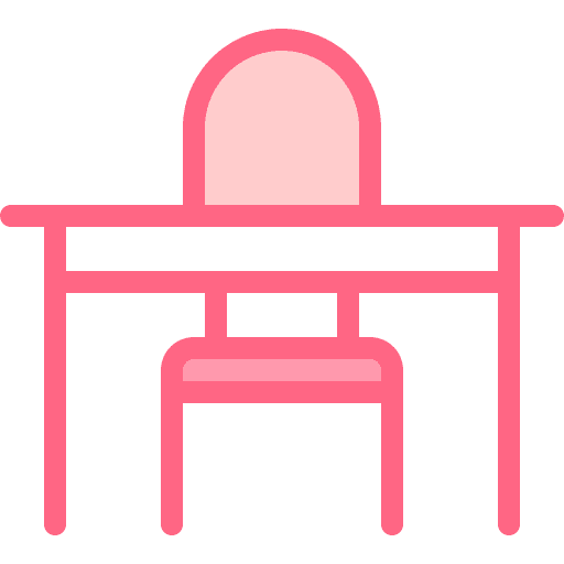 Desk chair desk furniture and household icon Desk chair desk furniture and household icon