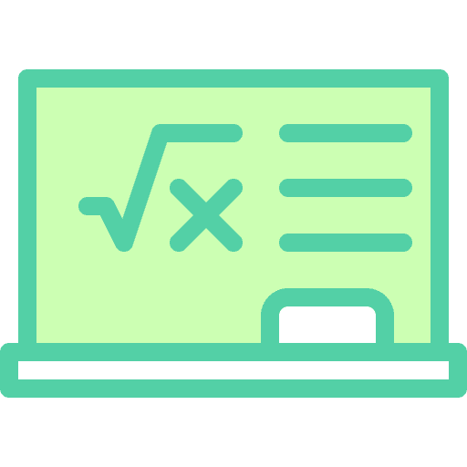 Blackboard classroom lesson mathematics icon Blackboard classroom lesson mathematics icon