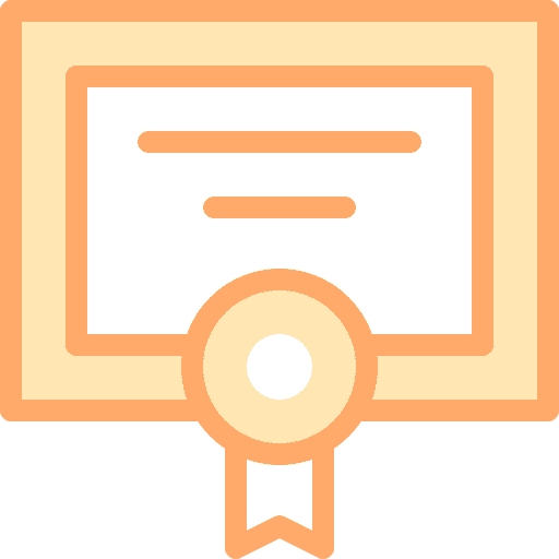 Certificate certification degree medal icon Certificate certification degree medal icon