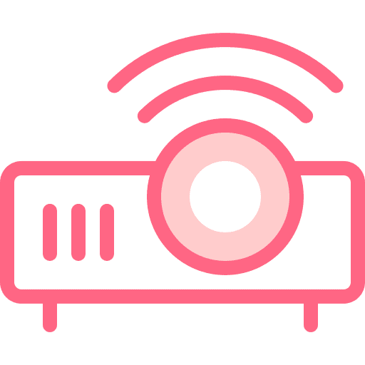 Projector presentation technology multimedia icon Projector presentation technology multimedia icon