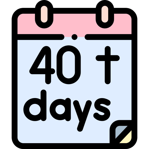 Calendar 40 christianity religion icon Calendar 40 christianity religion icon