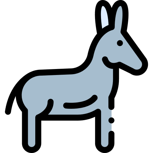 Donkey farm mammal donkey icon