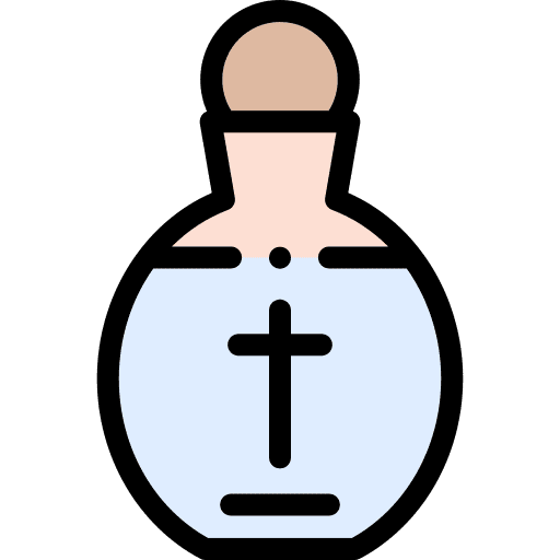 Holy water religion spiritual bottle icon Holy water religion spiritual bottle icon
